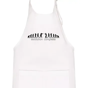 Kuchyňská zástěra Evoluce kompletní - Dětská zástěra na vaření - Univerzální velikost ( Bílá )