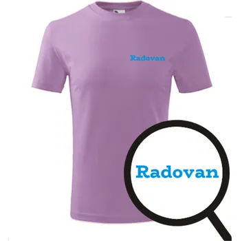 Chlapecké oblečení Fialové dětské tričko Radovan - dětské tričko se jménem - barva fialová - velikost 4roky
