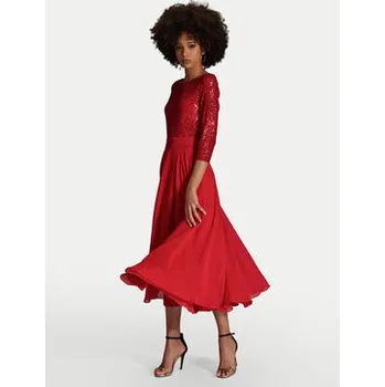 Dámské šaty Swing Koktejlové šaty 5AH21600 Červená Regular Fit 50