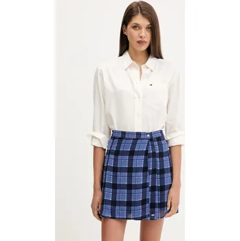 Pánské oblečení Bavlněná košile Tommy Jeans DW0DW21451 béžová 01X, vel. M