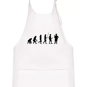 Kuchyňská zástěra Evoluce instalatér - Dětská zástěra na vaření - Univerzální velikost ( Bílá )