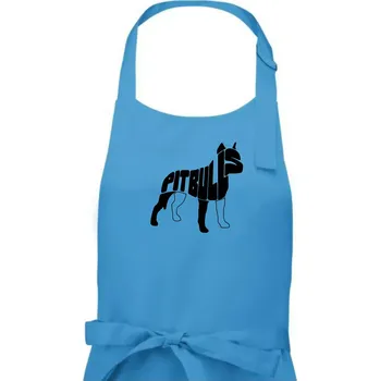 Kuchyňská zástěra Pit Bull Teriér - Pánská zástěra na vaření - Univerzální velikost ( Světlý tyrkys )