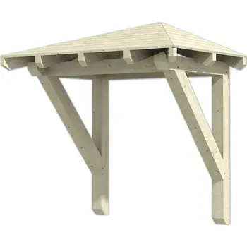 Stříška nad vchodové dveře Vchodová stříška Skanholz Wesel 1, 188x126 cm přírodní