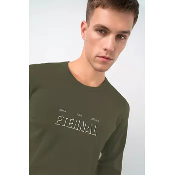 Pánské pyžamo Vamp - Pánské bavlněné pyžamo s manžetami 21965 - Vamp green olive L