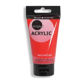 Vodová barva Daler - Rowney SIMPLY akrylová barva - Briliant Red 250ml