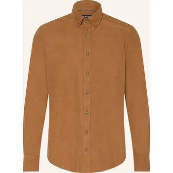Pánská košile Strokesman's Pánská Manšestrová Košile Regular Fit, hnědá, 38