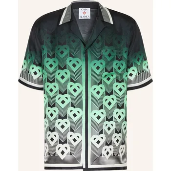 Pánská košile Casablanca Pánská Košile Resort Comfort Fit Z Hedvábí, tmavě...