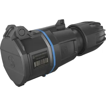 Elektrická vidlice WALTHER FW311306CC CEE Spojka NEO Classic, 16A 3P 230V 6h, IP54, s bezšroubovým pružinovým připojením, černá/modrá