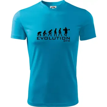 Pánské tričko Evoluce Gym - Pánské triko Fantasy sportovní (dresovina) - 3XL ( Světlý tyrkys )