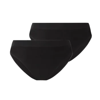 Kalhotky esmara® Dámské bezešvé kalhotky, 2 kusy (černá, XL(48/50))