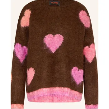 Dámský svetr Miss Goodlife Dámský Svetr S Alpakou, tmavě hnědá / růžová, 40