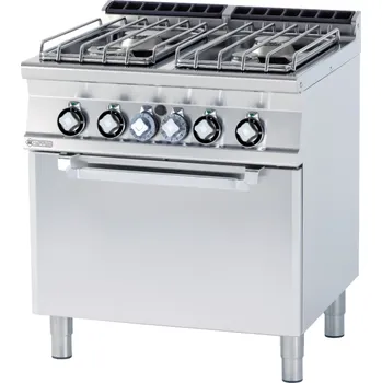 Sporák Plynový sporák s elektrickou troubou GN 2/1 CF4-78GEP RM GASTRO - 4 zóny