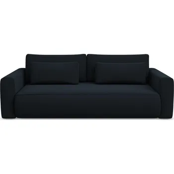 Pohovka Tmavě modrá sametová rozkládací/s úložným prostorem pohovka 238 cm Kapua – Makamii ID_1806734