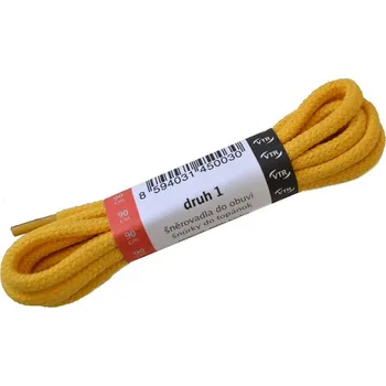 Tkaničky do bot Kulaté bavlněné tkaničky do bot 1 žlutá Délka: 100 cm