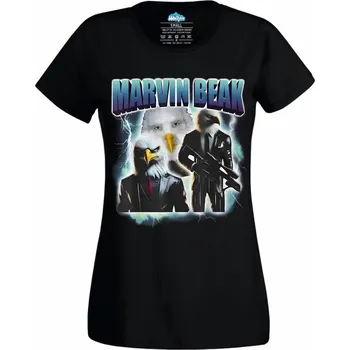 Dámské tričko Dámské tričko Orel Marvin Beak (Velikost: S, Barva: Černá)