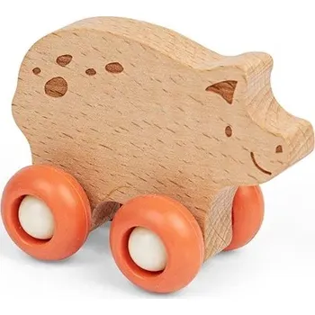 Výuková hračka Bigjigs Toys Domácí zvířátko na kolečkách Prasátko