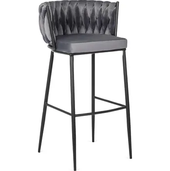 Barová židle Barová židle Flores 60 cm černá/šedá