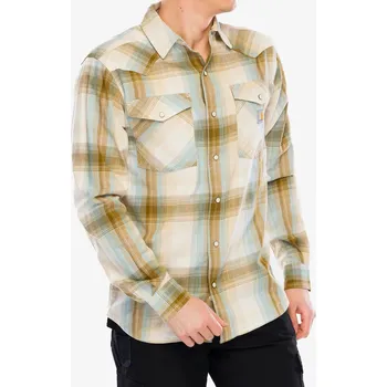 Pánská móda Košile Carhartt Snap-Front Plaid Shirt - chalk