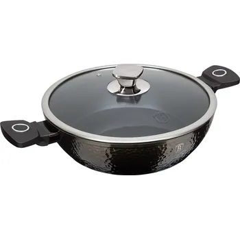 Hrnec Berlinger Haus Mělký hrnec s titanovým povrchem a poklicí 28cm PRIMAL GLOSS COLLECTION 20622 BH/6577