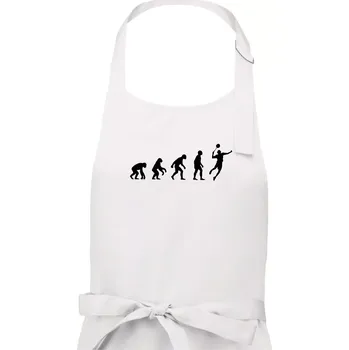 Kuchyňská zástěra Evoluce Badminton - Pánská zástěra na vaření - Univerzální velikost ( Bílá )