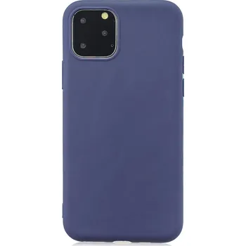 Matný silikonový kryt na iPhone 11 Pro - Tmavě modrá