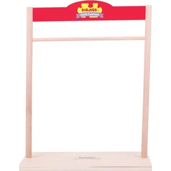 Výuková hračka Bigjigs Toys Věšák na šaty pro panenky