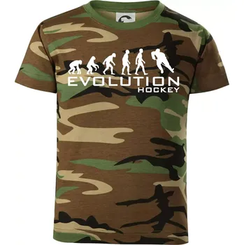 Evoluce Hockey - hráč - Dětské maskáčové triko - 122 cm/6 let ( Hnědý maskáč )