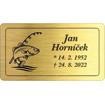 Smuteční dekorace Rytá cedulka rybářská 6926