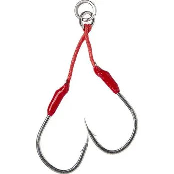 Rybářský háček Pomocný Háček Savage Gear Bloody Assist Hook J #1/0 Double Asymmetric