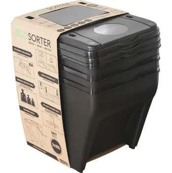 Odpadkový koš Pro-Tech shop Stohovatelný odpadkový koš ECOSORTER na tříděný odpad 3x25l 16395&nbsp;Z256342PG011