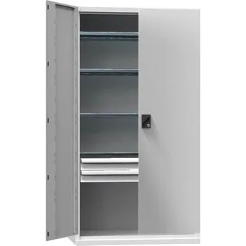 Skříňka na nářadí Dílenská skříň se 4 policemi a 2 zásuvkami, s nosností 600 kg #29 STRONG DEEP SIMPLE 2D