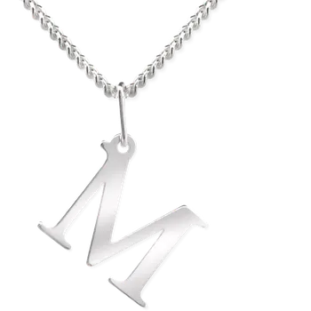 Náhrdelník Yoowey Přívěsek s řetízkem stříbrný písmeno KO1081_CU035_45