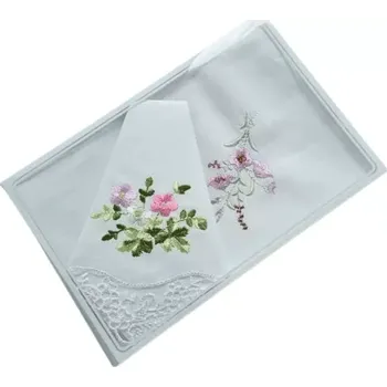 Látkový kapesník Kapesník s krajkou vzor B, 2ks