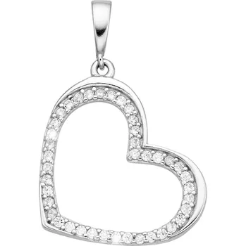 Přívěsek Bealio BEALIO Stříbrný přívěsek SRDCE zářivé 03-11550-3541