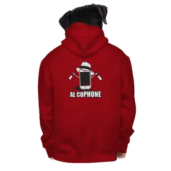 Pánská mikina Bastard Al Cophone pánská mikina na zip Red