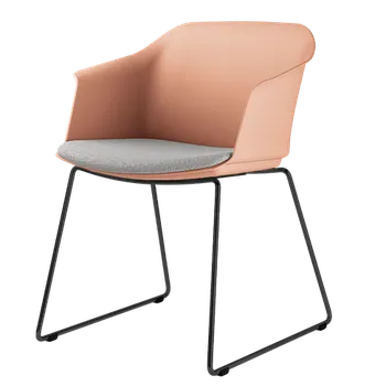 Jednací židle Konferenční křeslo Wave 030-Q-N1 (drátěná kostra černá, plastový korpus)