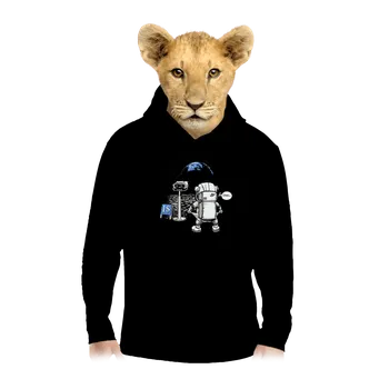 Chlapecká mikina Bastard Kosmonaut dětská mikina klokanka Black