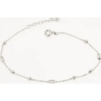 Náramek Dámský zlatý náramek z bílého zlata se zirkony 18-20 cm ZLNA1550F + Dárek zdarma