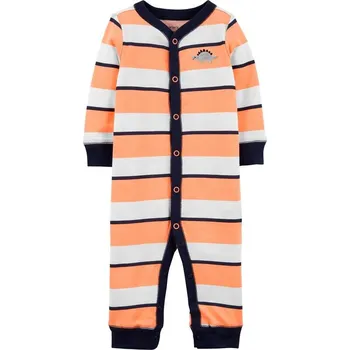 Kojenecký overall CARTER'S Overal bez nožiček na druky Sleep & Play Orange Stripes chlapec NB/ vel. 56