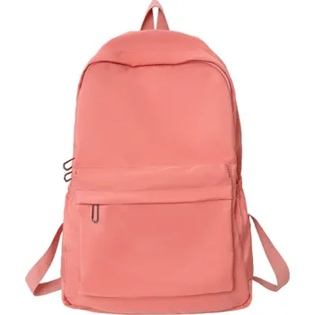 Sportovní batoh Lehký nylonový batoh 38 x 28 x 11 cm Jednoduchý jednobarevný design Ležérní batoh na každý den Do školy Práce i volný čas oranžová