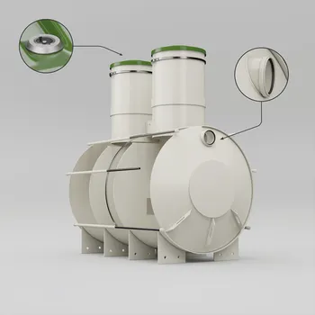 Čistička odpadních vod Sineko NAUTILUS 3 m³ HARD – odolný plastový tříkomorový septik