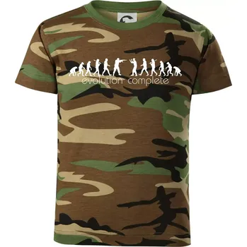 Chlapecké oblečení Evoluce kompletní - Dětské maskáčové triko - 104-110cm / 3-4 roky ( Hnědý maskáč )