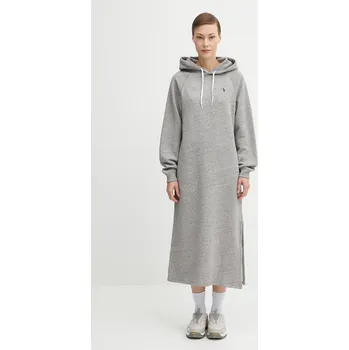 Dámské šaty Šaty Polo Ralph Lauren Knit šedá barva, midi, 211972699, XS, 09X