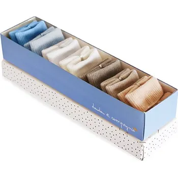 Výuková hračka Doudou Dárková sada - ponožky pro chlapečka 0-6 měs.