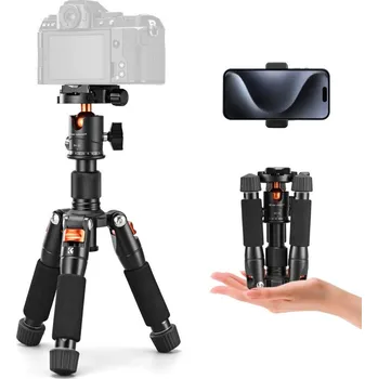Stativ K&F Concept malý plnohodnotný stativ S225A1+BH-25 (52 cm, s 360° kulovou hlavou, rychloupínací destičkou s 1/4" závitem, a nosností 6 kg KF09.150)