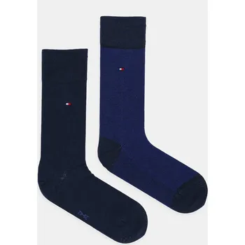 Pánské ponožky Ponožky Tommy Hilfiger 2-pack 701226104 modrá 57X, vel. 43/46