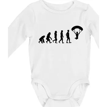 Evoluce paragliding - Body kojenecké s dlouhým rukávem - Dlouhý r. 3-6 měs ( Bílá )