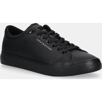 Pánské tenisky Tenisky Tommy Hilfiger TH HI VULC CORE LOW LTH II ESS pánské, černá barva, FM0FM05511 99X, EUR 44