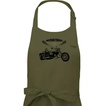 Kuchyňská zástěra Moto trike - Dámská zástěra na vaření - Univerzální velikost ( Khaki )