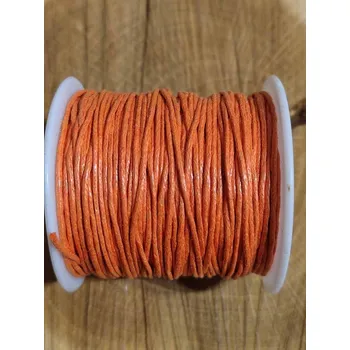 Šňůra bavlněná Ø1 mm voskovaná barva oranžová
